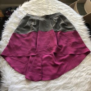 BCBGeneration Hi Low Gray and Purple Skirt